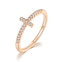 Load image into Gallery viewer, faith-inspired cubic zirconia ring
