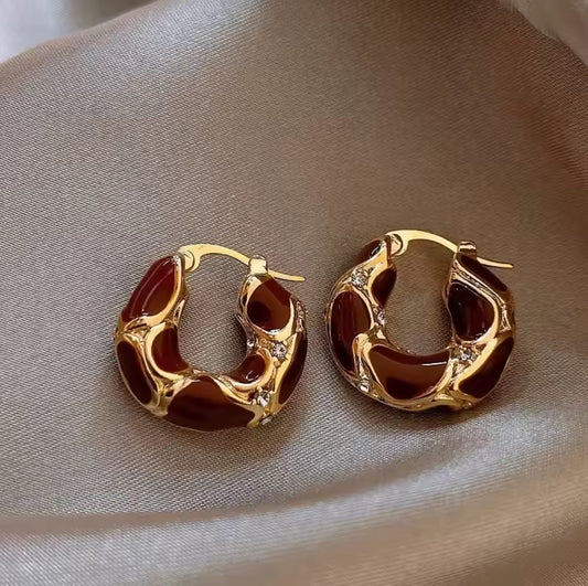 colorful enamel hoops everyday jewelry gift ready