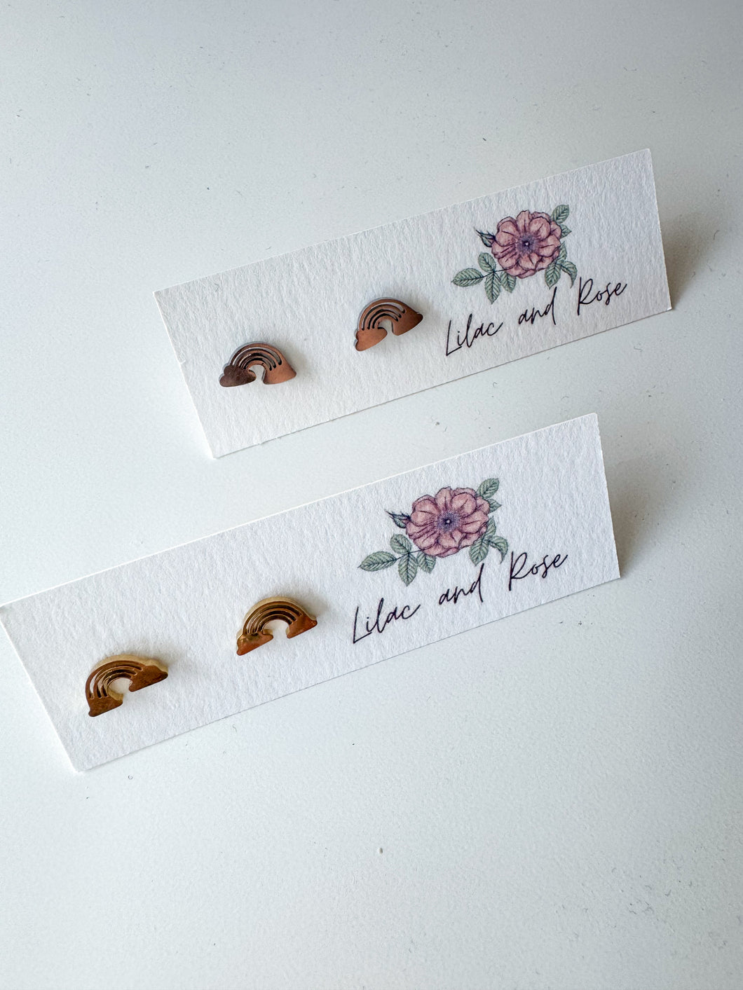 Rainbow Stud Earrings – Classic Color Pop in a Polished Finish