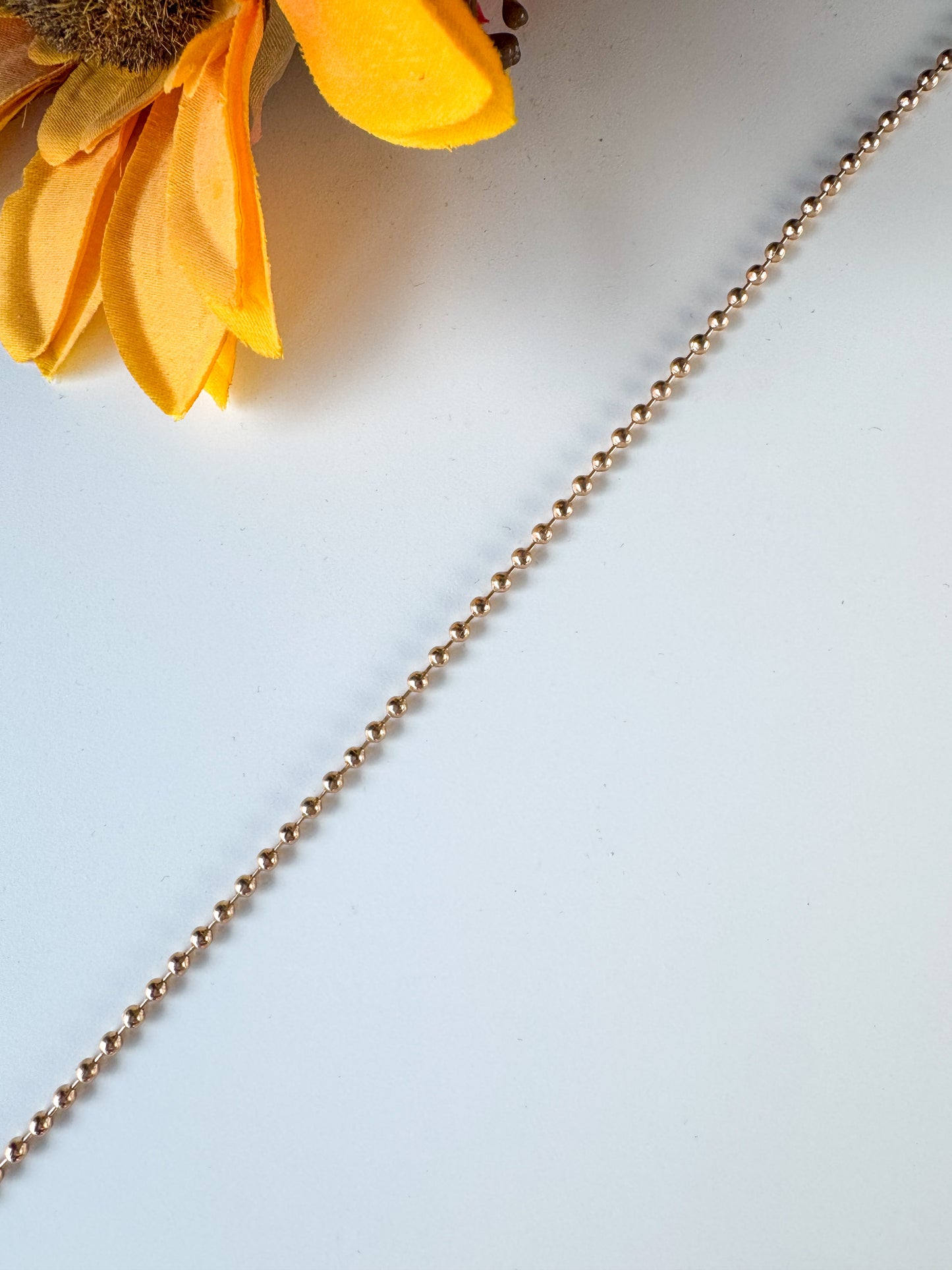 ✨ Mini Bead Chain Necklace – Dainty Gold Layer