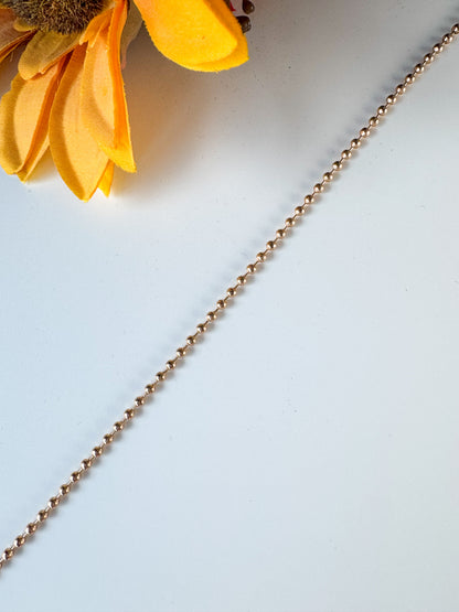 ✨ Mini Bead Chain Necklace – Dainty Gold Layer