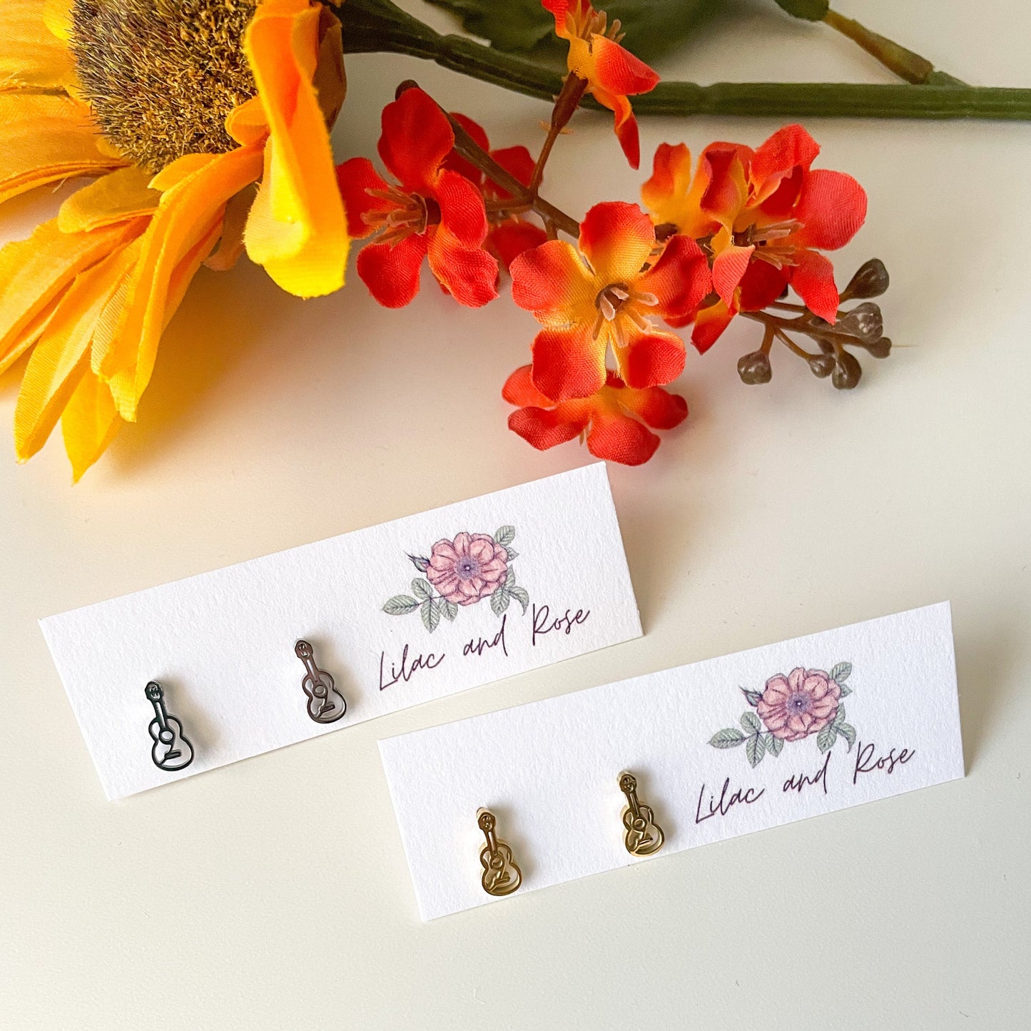 ✅ Guitar Stud Earrings