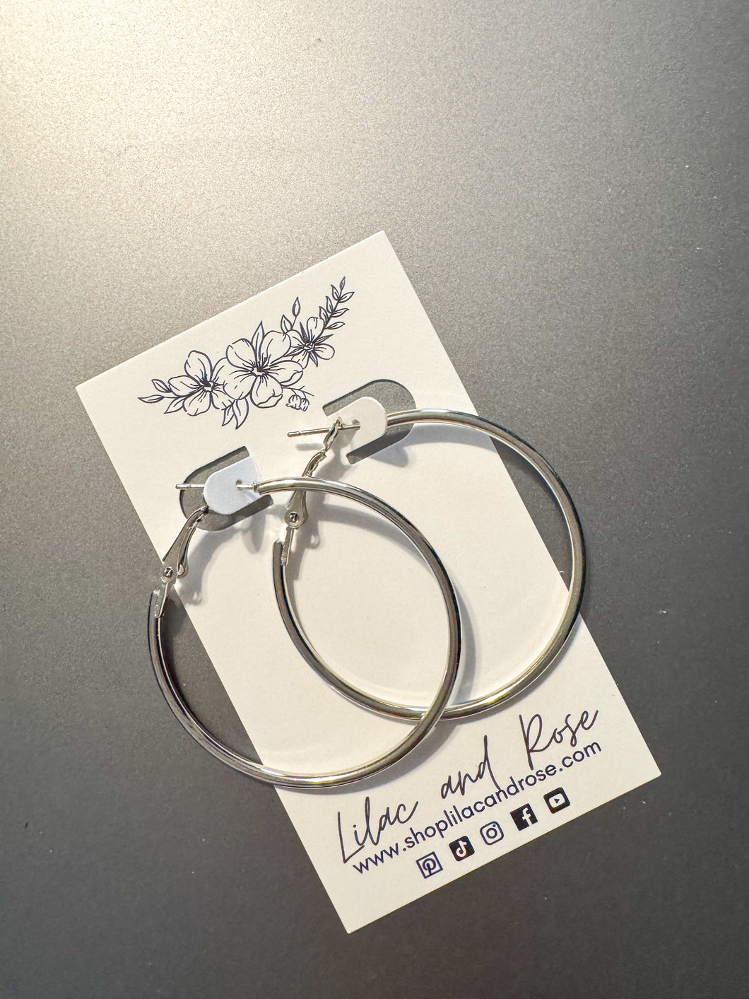 Large Silver Hoop Earrings