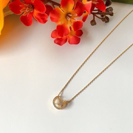 ✨ CZ Moon and Star Necklace