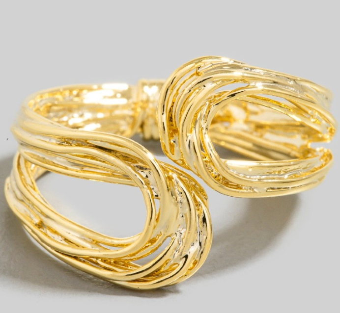 Knotted Loop Open Band Ring