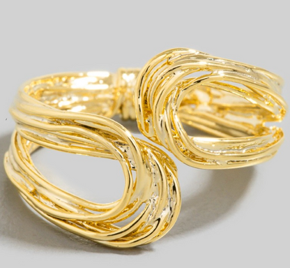 Knotted Loop Open Band Ring