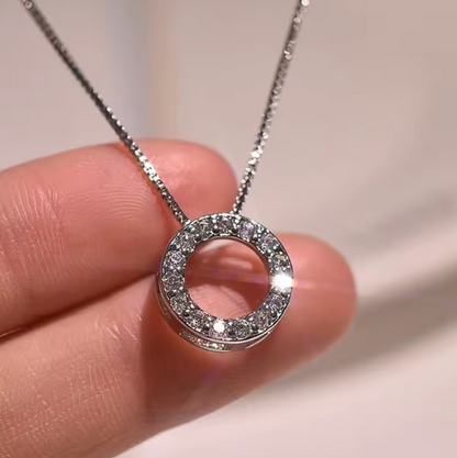 ✨ Circle Necklace With Cubic Zirconia