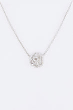 Load image into Gallery viewer, Cutout Rose CZ Pendant Necklace
