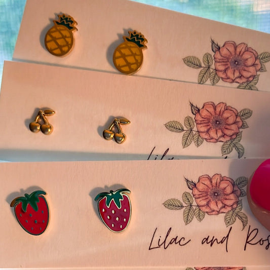 ✨ Fruit Stud Earrings