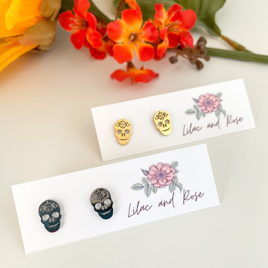 ✨ Calavera Skull Stud Earrings