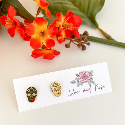 ✨ Calavera Skull Stud Earrings