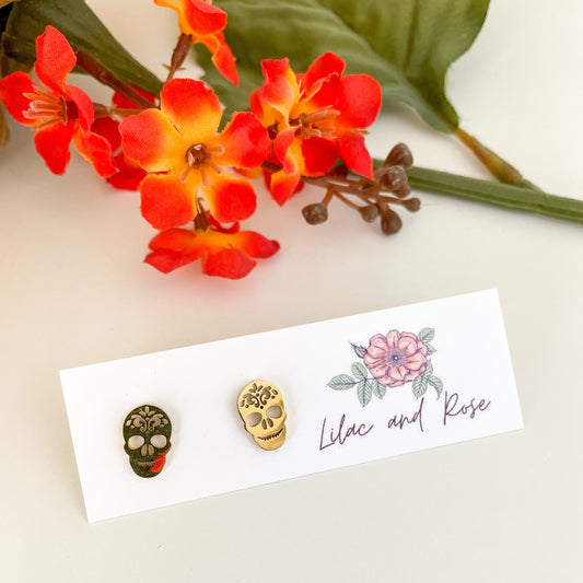 ✨ Calavera Skull Stud Earrings