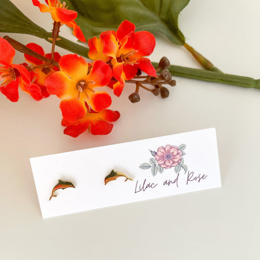 ✨ Dolphin Stud Earrings