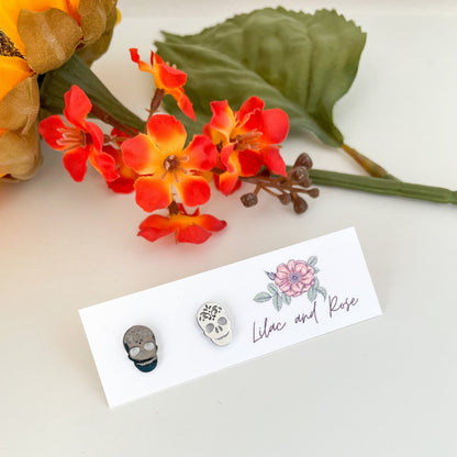 ✨ Calavera Skull Stud Earrings