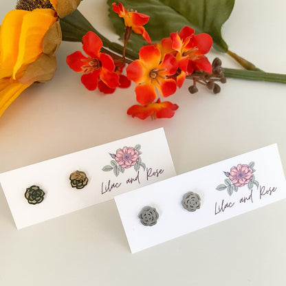 ✅ Rose Stud Earrings