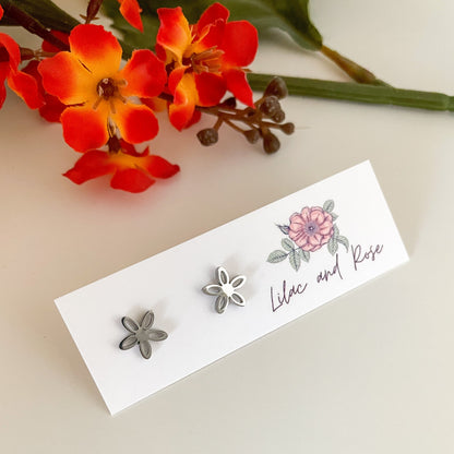 minimal petal earrings everyday gift