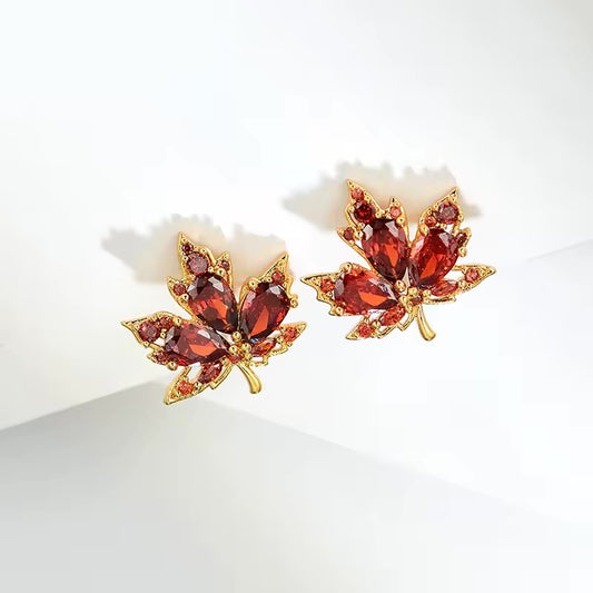 autumn leaf studs lightweight hypoallergenic jewelry