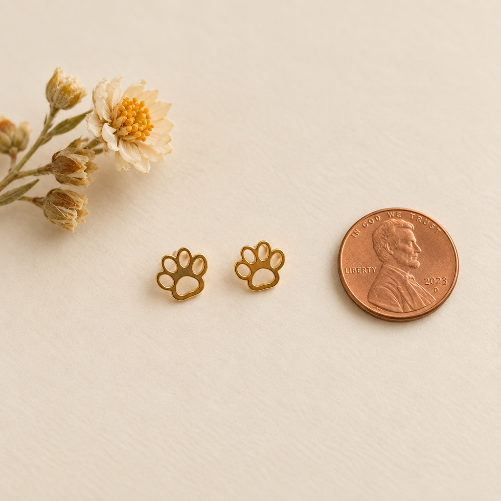 Paw Print Studs – Scale