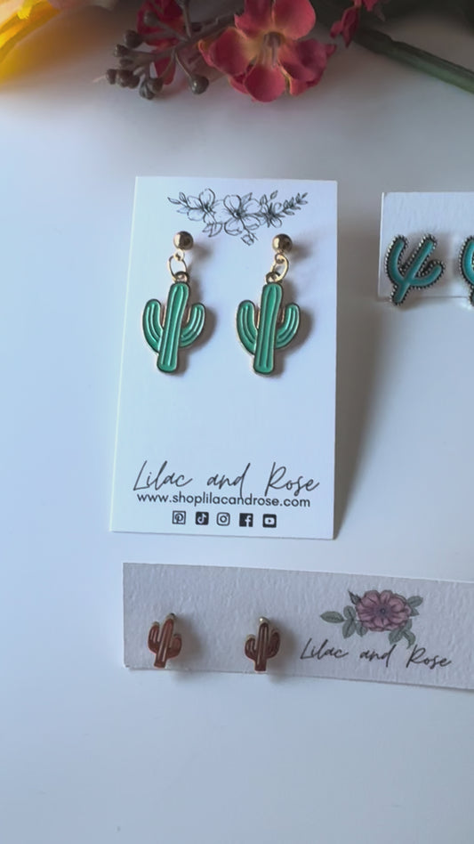 Southwest Charm Gift Box – Cactus & Desert-Inspired Earrings