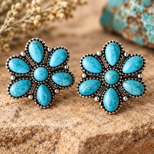 Turquoise Studs – Close-up