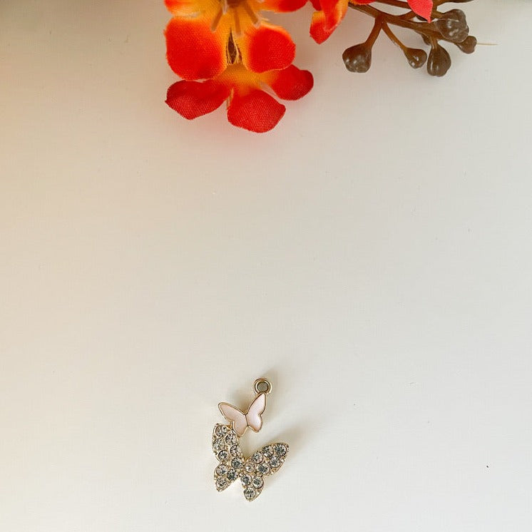 CZ Double Butterfly Necklace