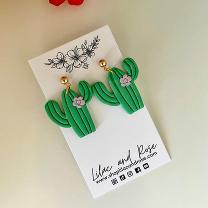 ✨ Succulent Cactus Earrings