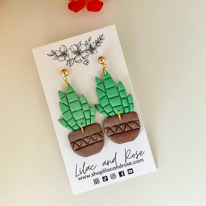 ✨ Succulent Cactus Earrings