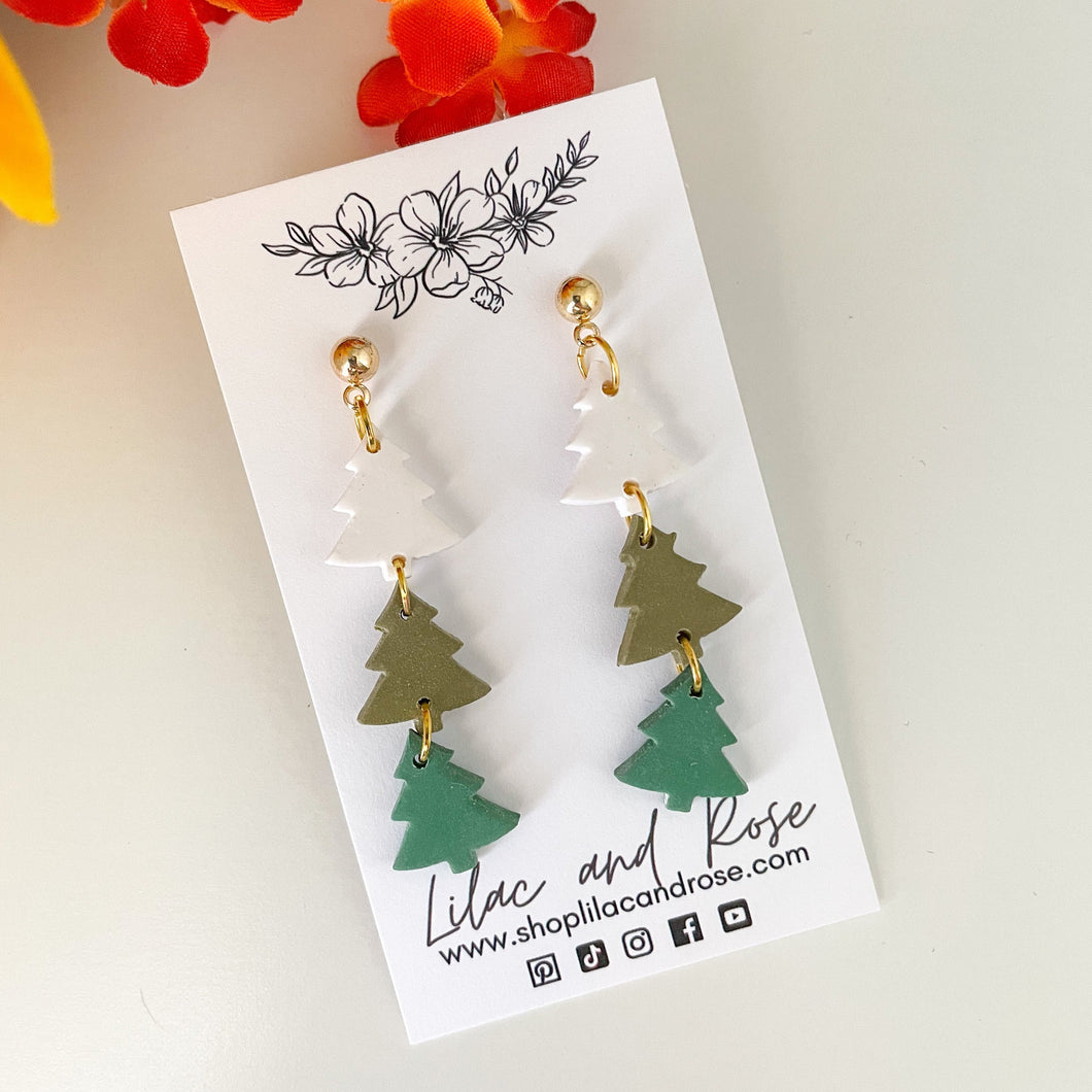 Christmas Tree Trio Earrings