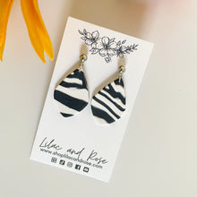 Load image into Gallery viewer, Zebra Print Lucy Earrings

