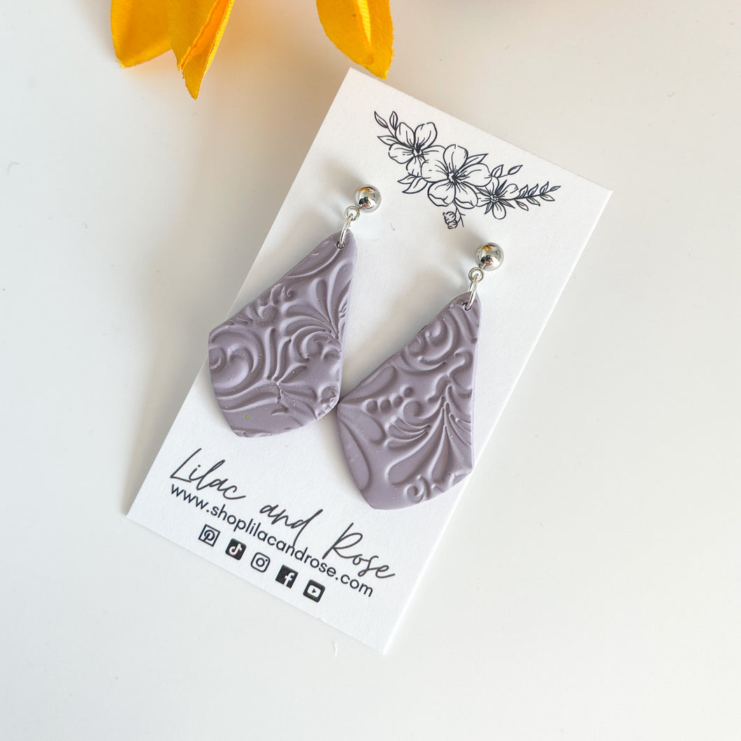 Lilac Textured Audrey Earrings