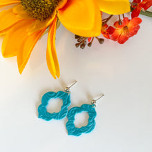 Load image into Gallery viewer, Textured Ocean Keyhole Earrings
