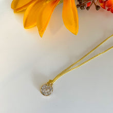 Load image into Gallery viewer, CZ Circle Flower Necklace
