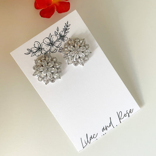 ✅ CZ Large Stud Earrings
