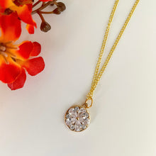 Load image into Gallery viewer, CZ Circle Flower Necklace
