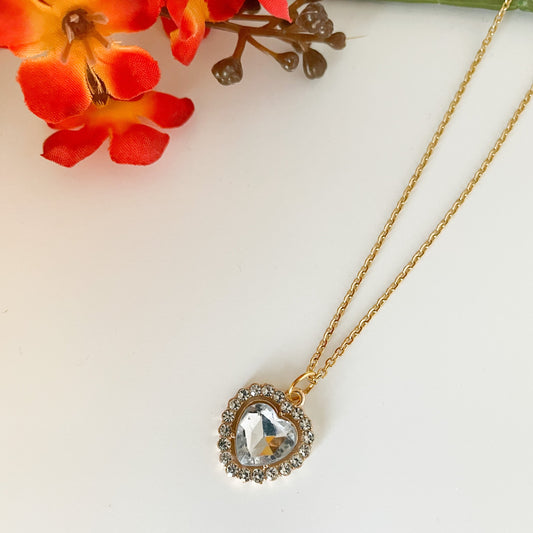✨ CZ Inset Heart Necklace