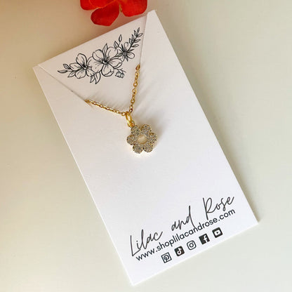✨ CZ Flower Necklace