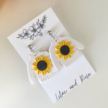 Load image into Gallery viewer, Ugly Sweater Sunflower Earrings
