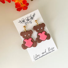 Load image into Gallery viewer, Valentine Bear Earrings
