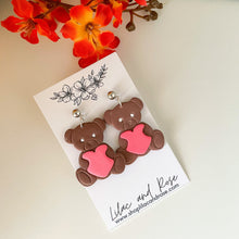 Load image into Gallery viewer, Valentine Bear Earrings
