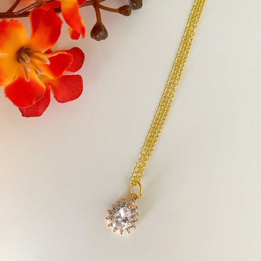 ✨ CZ Inset Drop Necklace