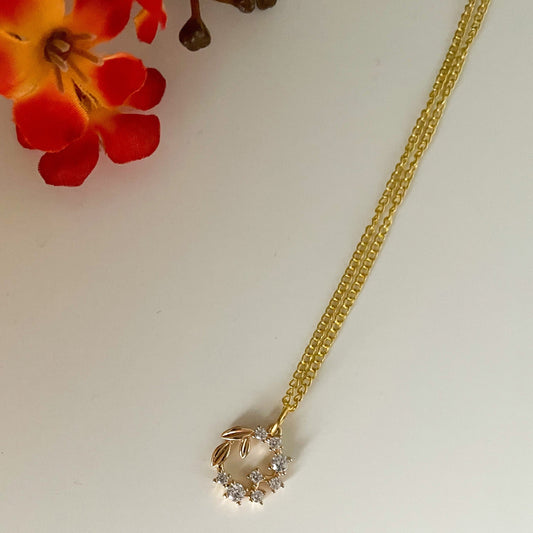 ✨ CZ Circle Flower Necklace